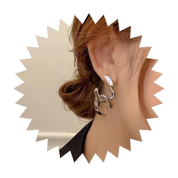 YienDoo Punk Long Tassel Drop Dangle Earrings Vintage Silver C Shaped Bar Cross Drop Earrings Studs Rock Statement Geometric Cross Earrings Prom Tassel Earrings Jewelry for Women and Girls