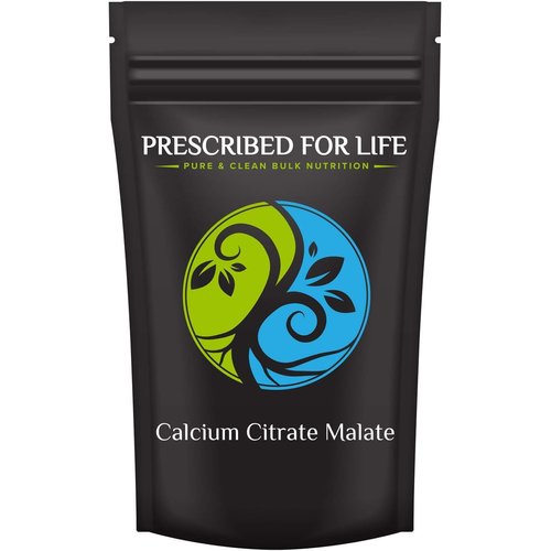 Prescribed for Life Calcium Citrate Malate, Pure Vegan Calcium Powder for Bone Health & Cardiovascular Support, Easy Absorption Formula, Non GMO, Filler & Additive Free (1kg / 2.2lb)