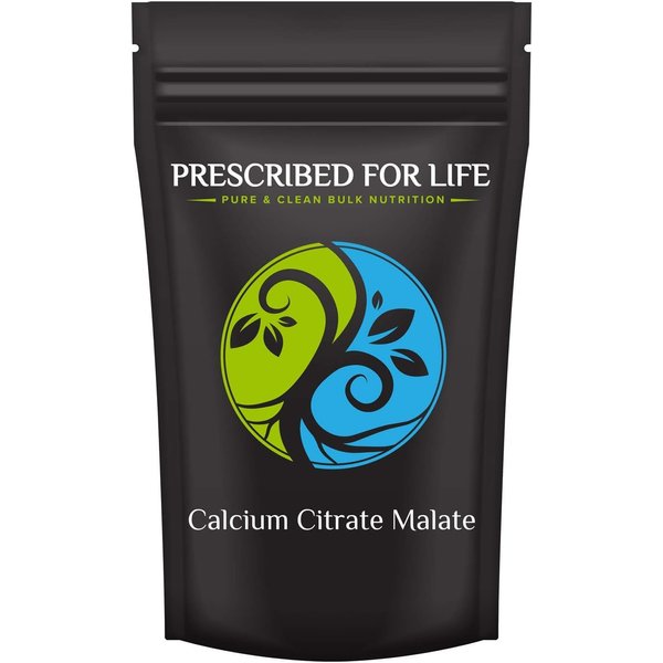 Prescribed for Life Calcium Citrate Malate, Pure Vegan Calcium Powder for Bone Health & Cardiovascular Support, Easy Absorption Formula, Non GMO, Filler & Additive Free (1kg / 2.2lb)