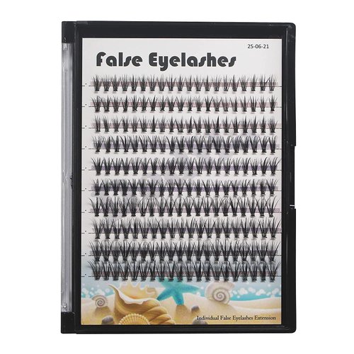 Dedila 20D Cluster Eyelashes Mixed10-12-14mm/11-13-15mm/12-14-16mm/16-18-20mm Individual False Eyelashes Thickness 0.07mm D Curl Makeup Volume Eye Lashes 200 PCS (10-12-14mm)
