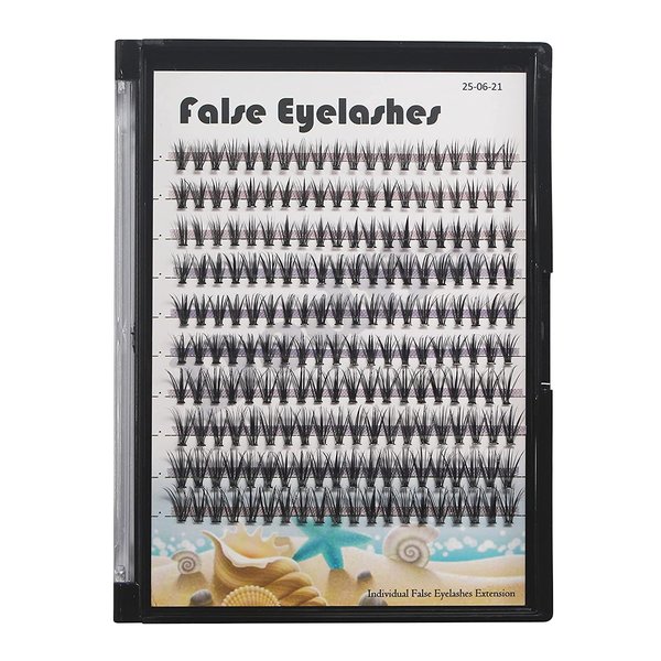 Dedila 20D Cluster Eyelashes Mixed10-12-14mm/11-13-15mm/12-14-16mm/16-18-20mm Individual False Eyelashes Thickness 0.07mm D Curl Makeup Volume Eye Lashes 200 PCS (10-12-14mm)