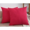 TangDepot Cotton Solid Throw Pillow Covers, 22" x 22" , Watermelon Red, 1 Count (Pack of 1)