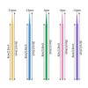 500 PCS Disposable Micro Applicator Brush Bendable Makeup Brush Mascara Brush for Eyelash Extensions, 5 Colors (Head Diameter: 2.5/2.0/1.5 mm)