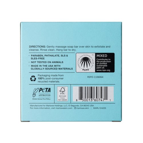 MARLOWE. x Danny Duncan No. 069 Soap On A Rope Body Exfoliator Scrub Soap Bar 4.85 Oz with Pumice, Apricot Seed Powder, Shea Butter & Olive Oil, Formula with No Parabens & Sulfates, Santal Scent