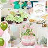 Martini Bow Birthday Party Decorations, Green Pink Glitter Happy Birthday Banner Garland Cake Topper Balloons for Girls Women Trendy Martini Bar Birthday Bachelorette Bridal Shower Party Supplies