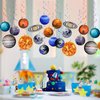 20PCS Space Solar System Theme Hanging Swirls Decorations, Outer Space Party Supplies Ceiling Hanging Swirls for Birthday Baby Shower Party Decorations