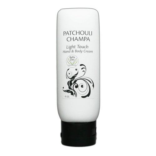 Patchouli Champa Moisturizing Hand and Body Cream | with Moisturizing Mango Butter, Olive Oil and Patchouli Essential Oil | 4 ounce tube | by Bella Des Natural Beauty