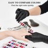 Nail Display Book 120 Nail Polish Swatch Book with Transparent Nails, Professional Nail Color Chart Display Book Sample for Gel Polish Nails