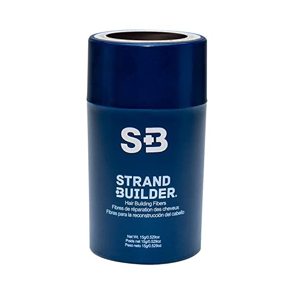 Strand Builder Hair Fibers for Thinning Hair and Hair Loss, Natural Keratin Hair Building Fibers, Undetectable Hair Thickener for Men or Women, 15g (Dark Brown)