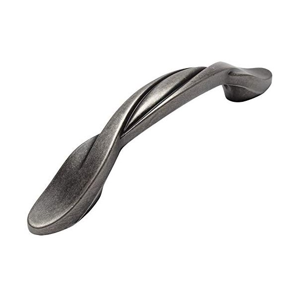 25 Pack - Cosmas 9009WN Weathered Nickel Twist Cabinet Hardware Handle Pull - 3" Inch (76mm) Hole Centers