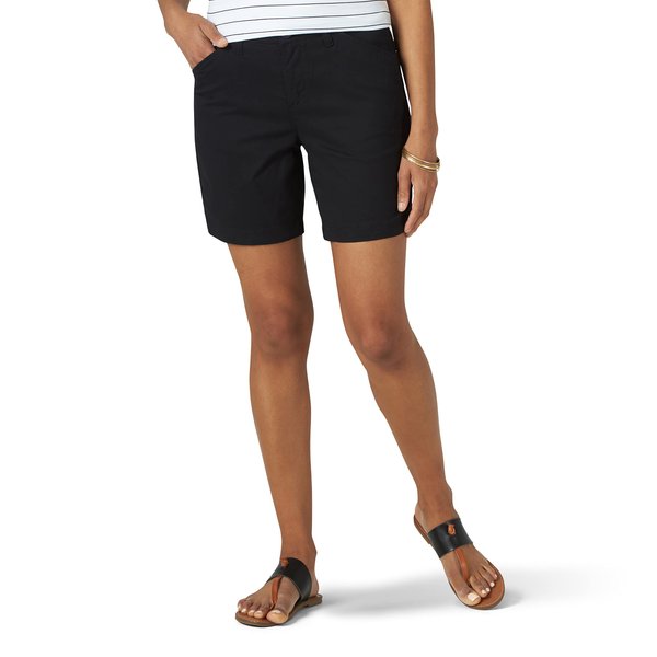 Lee Women's Legendary 7" Chino Walkshort, Black, 10