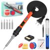 Soldering Iron Kit, 120W LED Digital Advanced Solder Iron Soldering Gun kit, 110V Welding Tools, Smart Temperature Control [356℉-932℉] - Extra 5pcs Tips - Auto Sleep & Temp Calibration