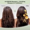 Alfheim Rosemary+ Purifying Shampoo & Conditioner Set | Rosemary & Peppermint Oil for Scalp Refresh & Oil Control | Jojoba & Calendula for Hydration & Shine | Sulfate-Free, Color-Safe | 10.7 oz Each