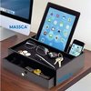 Massca Wood Phone Docking Station -Nightstand Organizer for Men - Multi-Device Valet Tray for Men - Nightstand Drawer Organizer Great for Your Wallet, Keys, Phones & Other Electronic Devices.