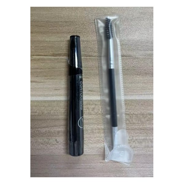 Kaely Microblade Eyebrow Pen with Brow Brush,4 Tip Magical Precise Waterproof Brow Pencil,Eyebrow Contouring Pen Makeup Kit,Long Lasting Smudge Proof (2Pcs-05-Black, 2 Count (Pack of 1))