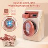 deAO Toy Washing Machine & Vacuum Playset for Kids, Mini Washing Machine Laundry Set for Kids,Dollhouse Furniture Laundry Room Washer and Iron Set Kids Cleaning Set for Boys & Girls