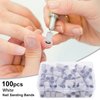 Rolybag Sanding Bands for Nail Drill,Nail Sanding Bands 180# Zebra with Storage Box,Include 100 Fine Sanding Bands and 2 Pieces Mandrel for Most Size 3/32" Nail Drill Machine