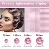 1799 Pcs 4 Sheets Rhinestone Stickers 3/4/5/6 mm Self Adhesive Rhinestones Gems for Face Eyes Makeup Hair Body (pink-3/4/5/6mm)