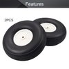 Fielect 5 inch RC Model Airplane Super Light Sponge Tire Tail Wheel Tire and Wheel Sets for RC Car Airplane PU Sponge Tire with Plastic Hub 2 Pcs