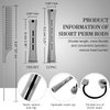 48 Pieces Hair Perm Rods Short Cold Wave Rods Plastic Perming Rods Hair Curling Rollers Curlers with Steel Pintail Comb Rat Tail Comb for Hairdressing Styling Supplies (Gray, 0.59 Inch)
