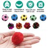 PET SHOW Pack of 30pcs Cat Toy Balls Set Interactive Pompoms Kitten Toys Golden Thread Ball Paper Balls Quiet Indoor Outdoor Footballs Play Activity Chase Training