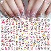 6 Sheets Cute Nail Art Stickers Decals Self Adhesive Nail Art Supplies Kawaii Nail Decals Cute Cat Nail Designs Charms Cartoon Nail Stickers for Women Girls DIY Manicure Decorations
