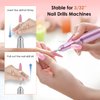 Depvko 10PCS Ceramic Nail Drill Bits, Professional 3/32 inch Electric Manicure Pedicure Drill Bits Nail Tech Set for Acrylic Gel Nails, Efile Cuticle Remover Safety Bit for Nail Drill File, Pink