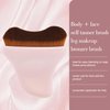 BEAUTYFACTOR Self Tanner Brush - Kabuki Brush Body Leg Makeup Brush for Self Tanner,Sunscreen - Self Tanning Mitt Bronzer Brush for Face Body Self Tan (Pink)