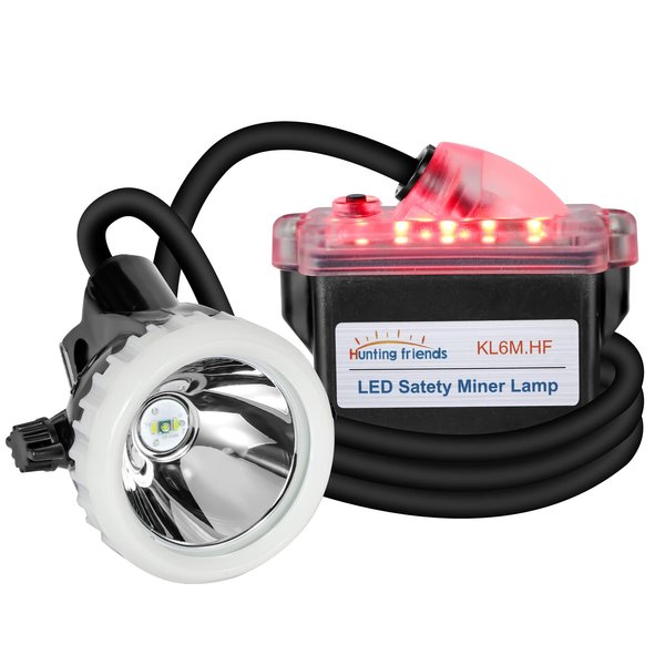 Hunting friends Superbright LED Mining Headlight,High Lumen Rechargeable Miner Lamp Hard Hat with Power Supply Lights Mining lamp Waterproof Headlight KL6M.H Explosion Proof Cap for Outdoor
