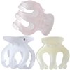 Kitiin Small Claw Clips Women High Ponytail holder Girls Cute Bun Hair Clips for Thin Hair Partial Hair Jaw Clips 3 Counts in Set Hair Styling Accessories (Light Colors)