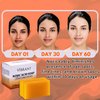 Generic VIBRANT Kojic Acid Soap Bars with Vitamin E, Turmeric, Collagen, Coconut Oil - Korean Brightening Soap & Anti-Aging Soap, Moisturizing & Skin Lightening (2 x 100g), Orange