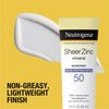 Neutrogena Sheer Zinc Oxide Dry-Touch Sunscreen Lotion with Broad Spectrum SPF 50, Water-Resistant, Hypoallergenic & Non-Greasy Mineral Sunscreen, 3 fl. oz