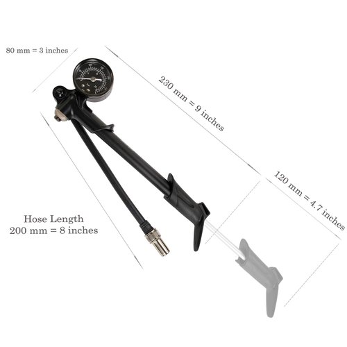 DNM High Pressure 300 PSI(20 BAR) Max Front Fork & Rear Shock Suspension Portable Mini Pump with Air Bleed Button