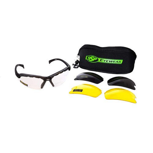 SSP Eyewear Denial Shatterproof Assorted Bottom Bifocal Shooting Glasses Kit, 1.25 Magnification