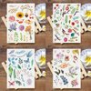 Oottati Waterproof 12 Sheets Summer 100+ Design Watercolor Painting Animal Flowers Leaves Small Fake Temporary Tattoo Stickers