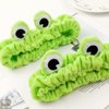 Sofita Funny Frog Headband Cute Frog Eye Elastic Headband for Face Washing Skincare Makeup Spa Headband Frog Head Wrap Green Frog Hair Band Funny Gifts for Women Teen Girls