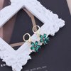 Sttiafay Vintage Emerald Flower Drop Earrings Green Crystal Flower Earrings Cz Flower Dangle Earrings Gold Huggie Hoop Earrings Jewelry for Women and Girls