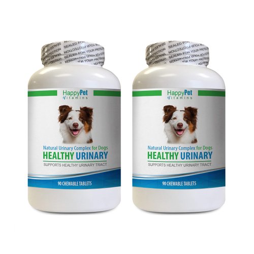 All Natural Bladder Control Supplement for Dogs - Dog Natural Urinary Health Complex - Full Bladder Health and Control - UTI Solution - Dog Urinary Care - 2 Bottles (180 Tabs)