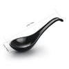Asian Soup Spoons - YFWOOD 6.75 Inch Ceramic Ramen Spoon,Black Chinese Soup Spoons,With Deep Oval Hook Design,Perfect for Pho,Wonton,Dumpling And Miso Soups,Set Of 6