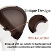 Women Lace Wig Grip Cap - 2x6 Middle Part Lace Area Adjustable Non-Slip Band With Velcro - Wig Gripper Around Lace Edge With Ear-Cutouts Comfortable Breathable No-Headache (Brown)