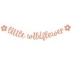 Little Wildflower Banner, It's a Girl Baby Shower Decorations, Welcome Baby Girl Decor, Girls Happy Birthday Party Decorations Supplies
