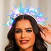GENBREE Light Up Mermaid Headband Led Starfish Hair Band Glowing Shell Headbands Pearl Beach Festival Party Hair Accessories
