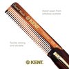 Kent 20T Handmade Folding Pocket Comb for Men, Fine Tooth Hair Comb Straightener for Everyday Grooming Styling Hair, Beard or Mustache, Use Dry or with Balms, Saw Cut Hand Polished, Made in England