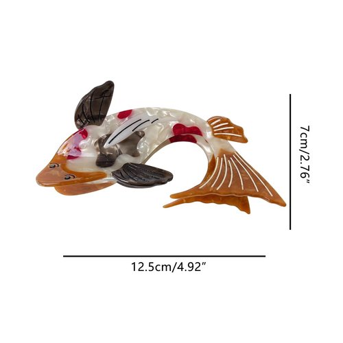 Fantasy Koi Carp Fish Hair Clip,Acetate Claw Clips,Hair Clips for Women