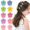ATODEN Small Hair Clips for Girls 10Pcs Mini Hair Clips Flower Hair Clip 0.7'' Tiny Daisy Hair Clips Claw Clips for Thin Hair Baby Hair Clips Cute Hair Clips Mini Hair Claw Clips Toddler Hair Clips