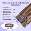 MIBOLT Clip in Human Hair Extensions Dark Brown/Blonde Clip in Hair Extensions Real Human Hair 8pcs Clip in Real Hair Extensions Double Weft Handmade 100% Remy Human Hair Extensions 18Inch #4P27
