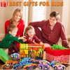 Toys for Boys 3-5, 11 Magnetic Train&Car Set Wooden Toys for Toddlers Montessori Toys for 3+ Year Old Superhero Toys Toddler Cars Christmas&Birthday Gifts for 3+ Year Old Boys Cars Toys for Kids 3-5