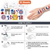 104PCS French Paris France Temporary Tattoos Stickers Happy Bastille Day Birthday Party Decorations Favors Supplies Eiffel Tower Tattoo Sticker Gifts For Boys Girls School Prizes Carnival Christmas