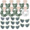 Satin Bridesmaid Scrunchies Bachelorette Hair Ties Set of 8 sunglasses Bridal Shower No Damage Hairties ideas Gift for Wedding Party Favors Bridesmaid Proposal Gifts (White & Sage Green)
