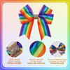 Rainbow Hair Bow Clips Colorful Rainbow Girls Bow Clip Fashion Bow Alligator Clips Colour Stripe Gold Glitter Bowknot Hairpin Parade Party Hair Accessories for Kid Girls Women Pride Day Party 2pcs